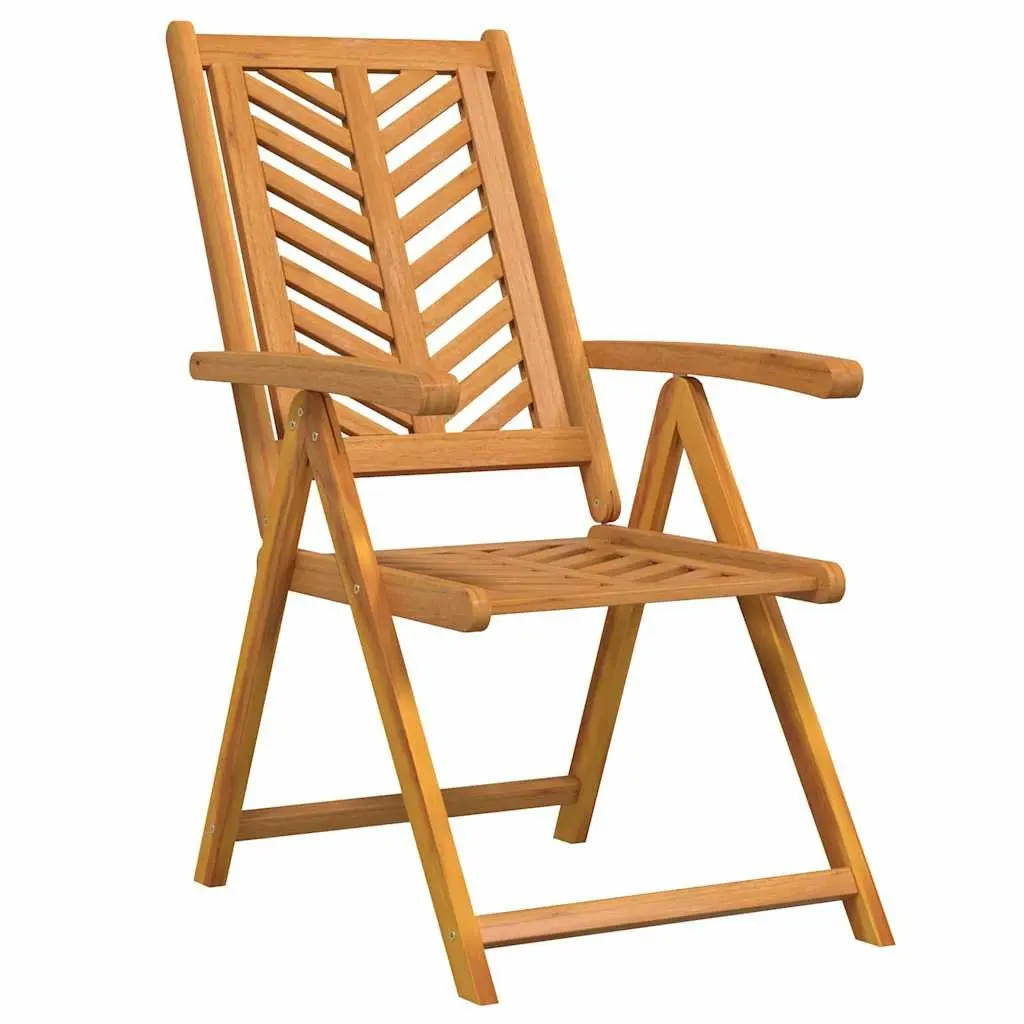 Garden Dining Set 5 Piece Outdoor Furniture Acacia Wood Brown Table Chairs