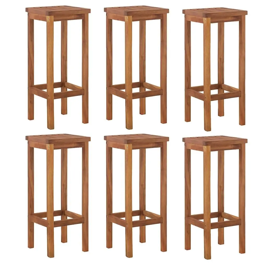 7 Piece Garden Bar Set Solid Acacia Wood Outdoor Furniture Brown