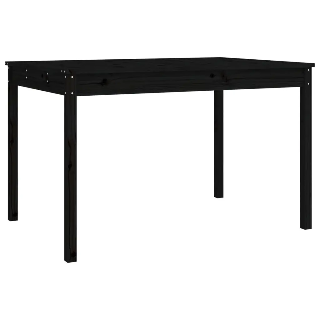 Garden Dining Set 4 Piece Outdoor Furniture Black Solid Pine Wood Table Chairs
