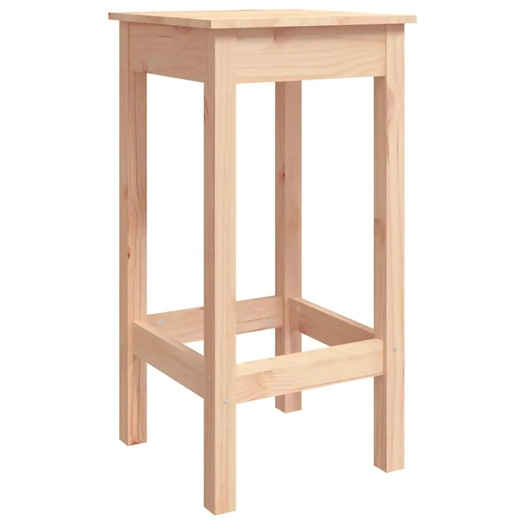 Garden Bar Set 7 Piece Outdoor Furniture Solid Wood Pine Brown Patio Stools