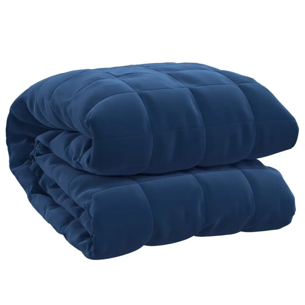 Weighted Blanket Blue 122x183cm 9kg Soft Pressure Therapy Breathable Fabric