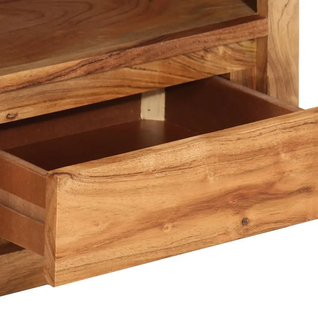 TV Cabinet Solid Acacia Wood Storage Unit 88x30x40 cm Brown