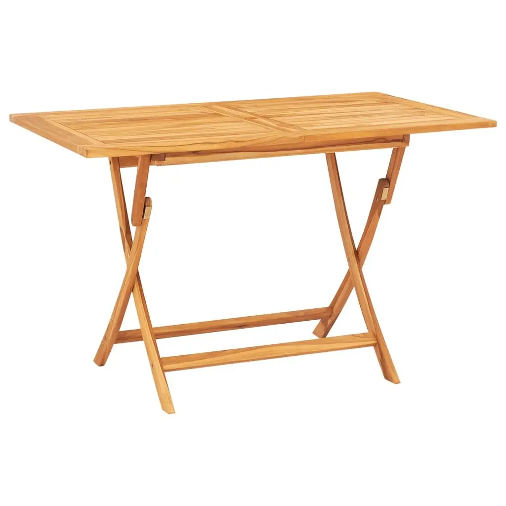 7 Piece Garden Dining Set Solid Teak Wood Foldable Outdoor Furniture Table Chairs Brown