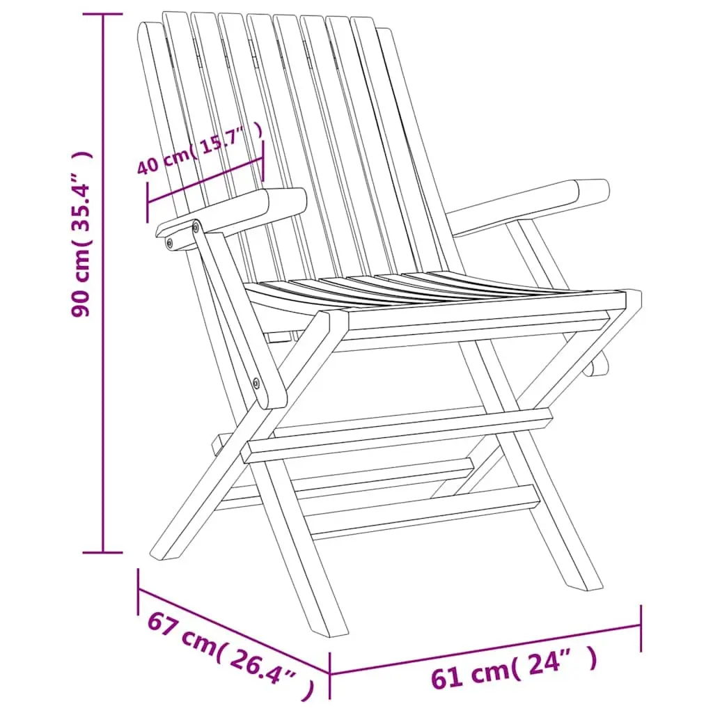 7 Piece Garden Dining Set Foldable Teak Wood Outdoor Table Chairs Brown