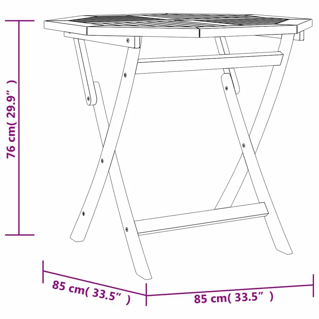 5 Piece Garden Dining Set Outdoor Table Chair Foldable Patio Furniture
