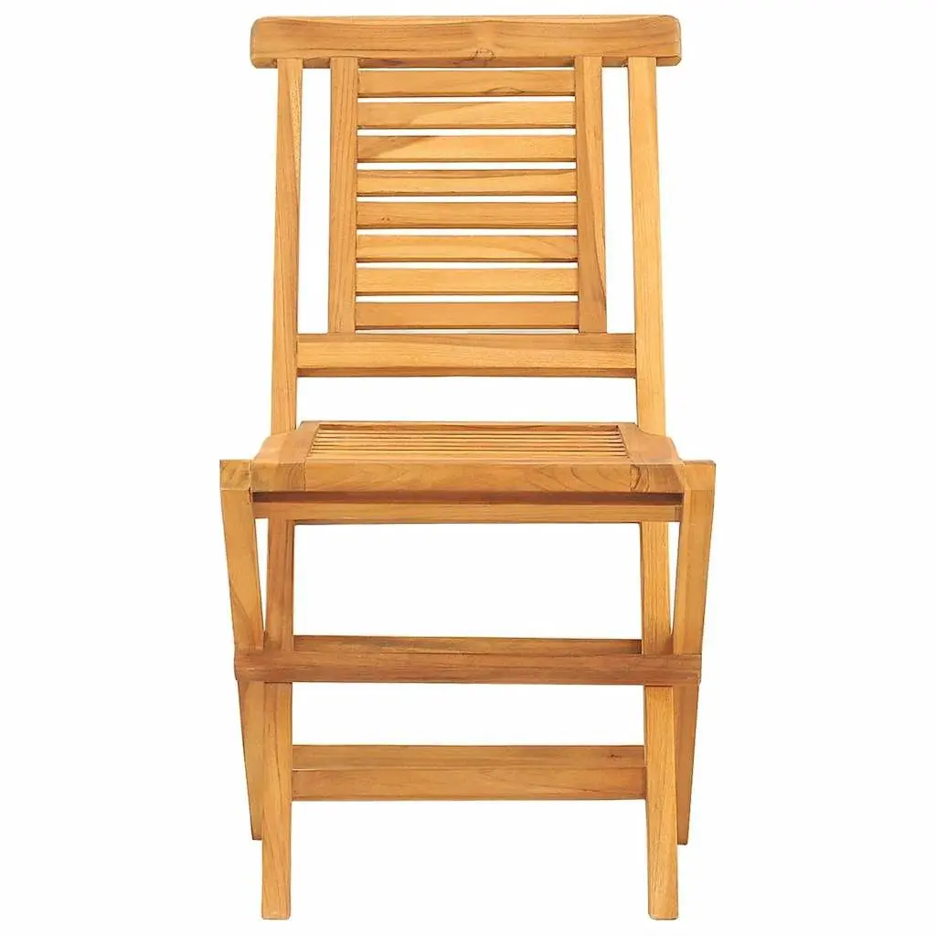 Folding Garden Chairs Wooden Outdoor Seating with Backrest Brown 4 Piece