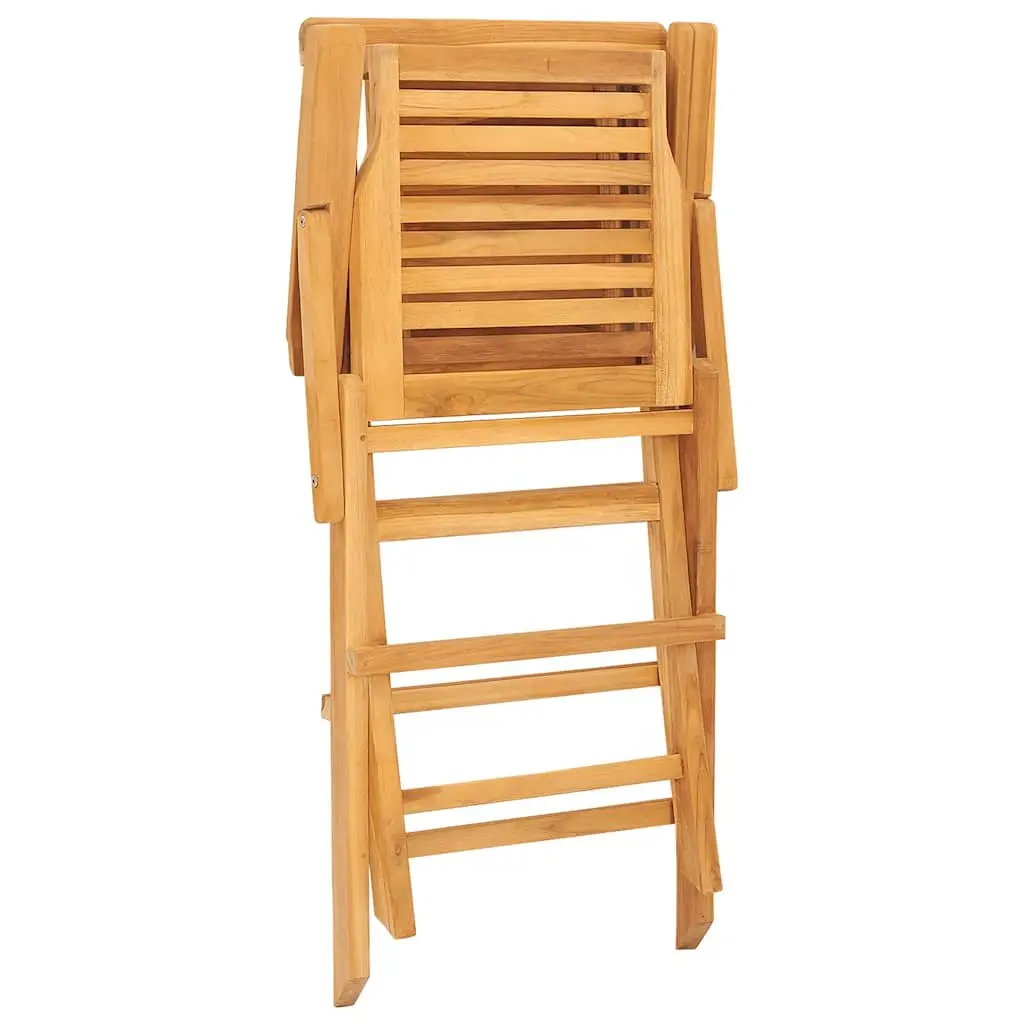 Folding Garden Chairs 4 pcs Outdoor Seating Solid Wood Slatted Design Backrest