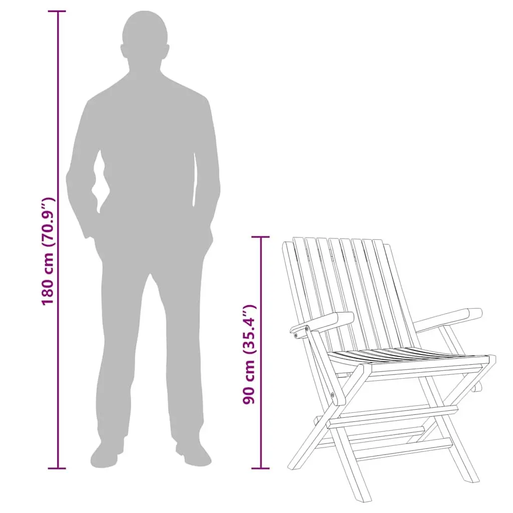 Folding Garden Chairs 6 Pieces Solid Teak Wood Outdoor Seating Patio Furniture