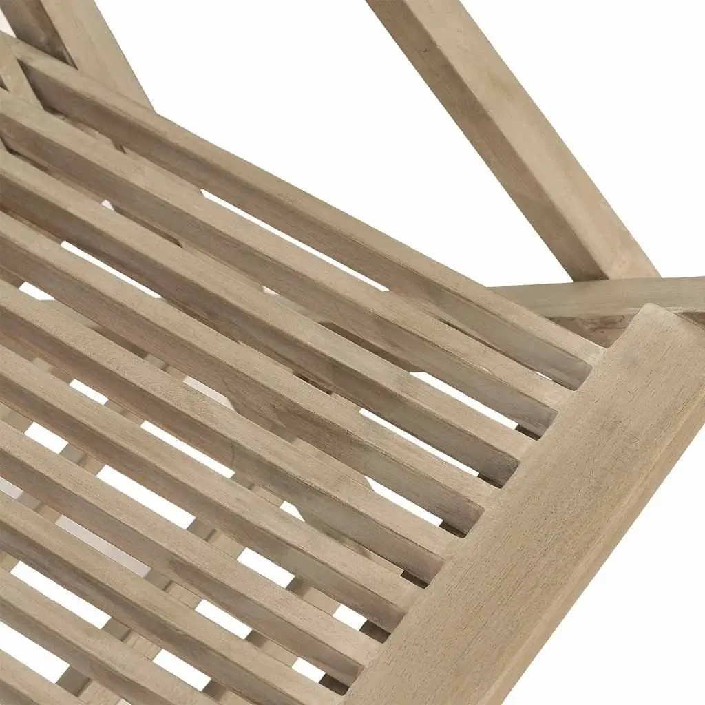 Folding Garden Chairs Solid Teak Wood Grey 56x61x89 cm Set of 4