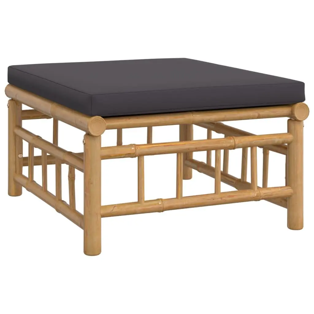 7 Piece Bamboo Garden Lounge Set Outdoor Sofa Furniture with Cushions Brown