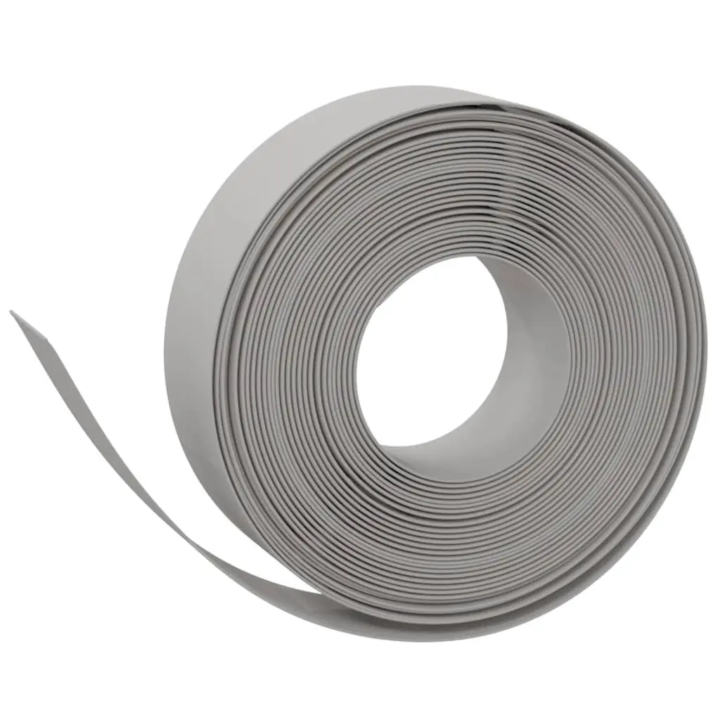 Garden Edging 3 Pieces Grey 10 m Flexible Lawn Border Flower Bed Edger