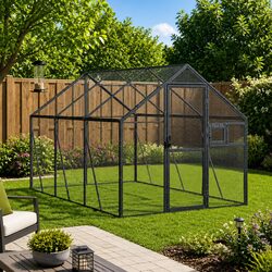 Bird Aviary Anthracite Aluminium Frame Wire Mesh Large Outdoor Cage Parrot