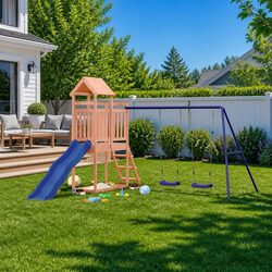 Wooden Outdoor Playset Swing Slide Climbing Frame Garden Backyard Play Equipment