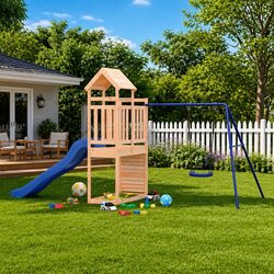Wooden Outdoor Playset Climbing Frame Slide Swing Sandbox Garden Equipment