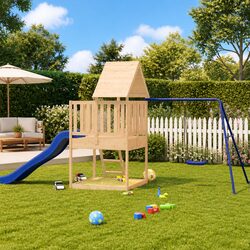 Wooden Outdoor Playset Climbing Frame Swing Slide Sandbox Garden Play Equipment