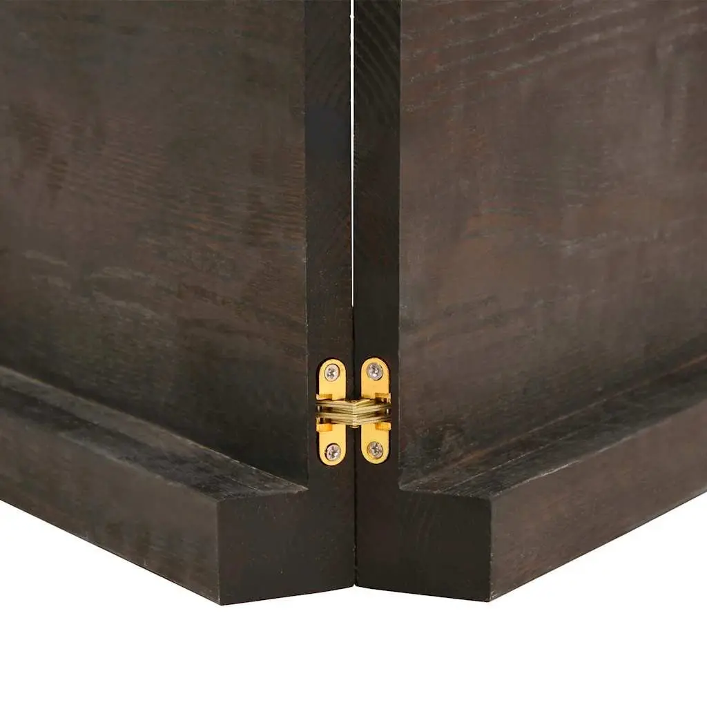 Dark Brown Treated Solid Wood Bathroom Countertop 120x60x6 cm Vanity Worktop