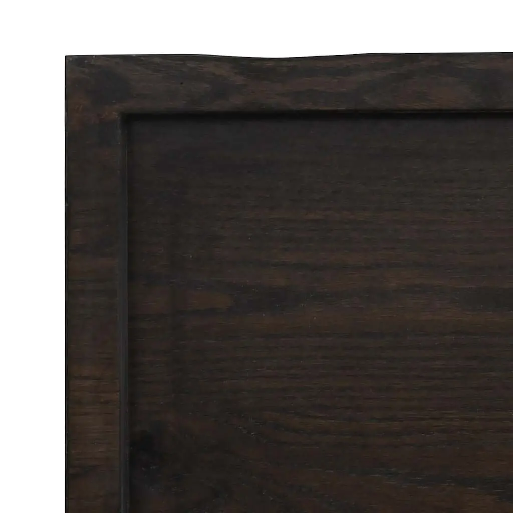 Bathroom Countertop Solid Oak Dark Brown Folding 160x50x4 cm