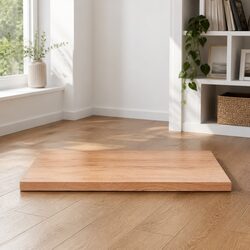 Wooden Table Top Brown 80x40x4 cm Solid Oak Handcrafted Live Edge Replacement