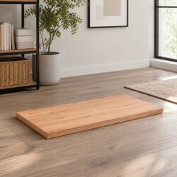 Table Top Brown Solid Oak Wood Treated Surface Live Edge Replacement 80x50x6cm