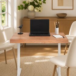 Solid Oak Wood Table Top Brown 80x60x6 cm Treated Replacement Tabletop DIY