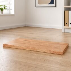 Solid Oak Wood Table Top Brown 80x60x6 cm Treated Replacement Tabletop DIY