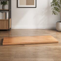 Solid Oak Wood Table Top Brown 100x50x4 cm Treated Surface Live Edge DIY