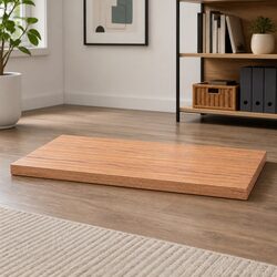 Wooden Table Top Brown Solid Oak 100x50x6 cm Treated Live Edge Replacement Board