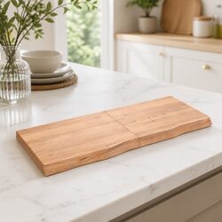 Solid Oak Wood Table Top Brown Treated Folding Live Edge Replacement DIY