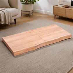 Wooden Table Top Brown Solid Oak 120x60x6 cm Folding Replacement Board