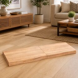 Solid Oak Wood Table Top Brown 140x50x6 cm Treated Folding Replacement Board