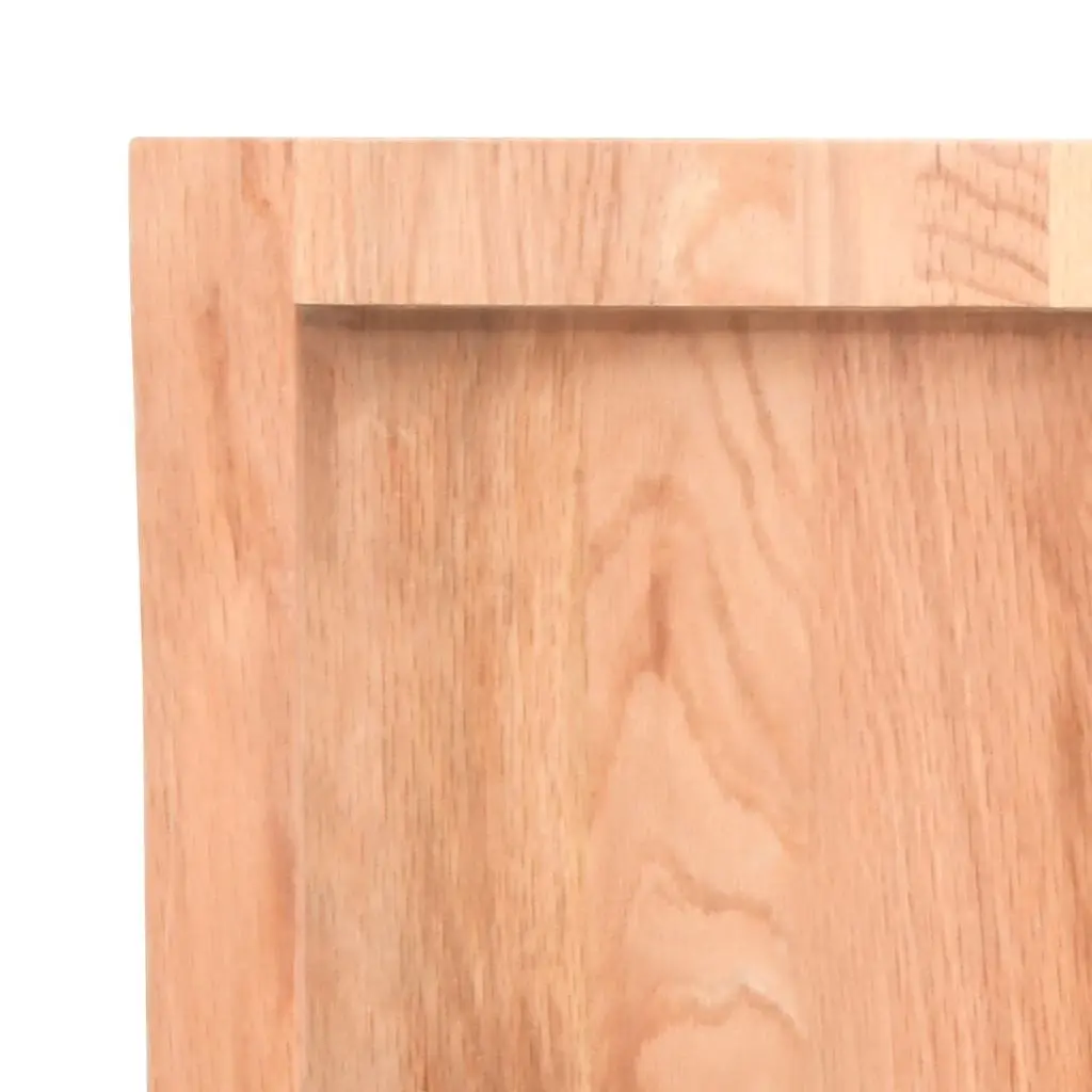 Wooden Table Top Solid Oak Brown 140x60x6 cm Replacement Treated Natural Live