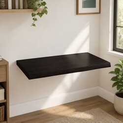 Table Top Dark Brown Treated Solid Oak Wood 60x40x4 cm Replacement Kitchen