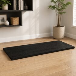 Solid Oak Wood Table Top Dark Brown 80x50x2cm Replacement Desk Surface Treated