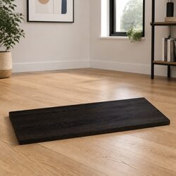Wooden Table Top Dark Brown 80x60x2 cm Solid Oak Treated Replacement Tabletop