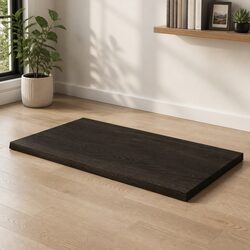 Solid Oak Wood Table Top 100x50cm Dark Brown Treated Replacement DIY Furniture