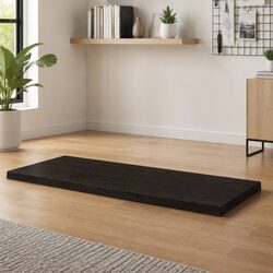 Table Top Dark Brown Solid Oak Wood 100x60x2 cm Treated Handcrafted Live Edge