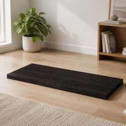 Table Top Dark Brown Solid Oak Wood 100x60x4 cm Treated Live Edge Replacement