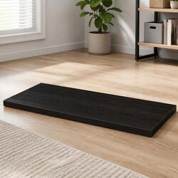 Wooden Table Top 100x60x6cm Dark Brown Treated Solid Oak Handmade Live Edge