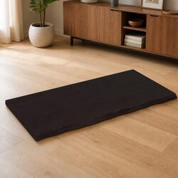 Solid Oak Wood Table Top Dark Brown 120x60cm Treated Folding Replacement Board