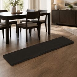 Solid Oak Wood Table Top 140x40cm Dark Brown Treated Wooden Tabletop Replacement