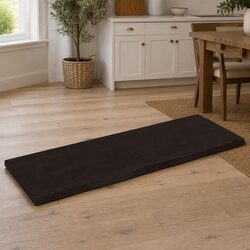 Solid Oak Wood Table Top Dark Brown 140x50cm Treated Handmade Live Edge