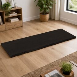 Solid Oak Wood Table Top Dark Brown 160x60cm Replacement Tabletop Natural Live