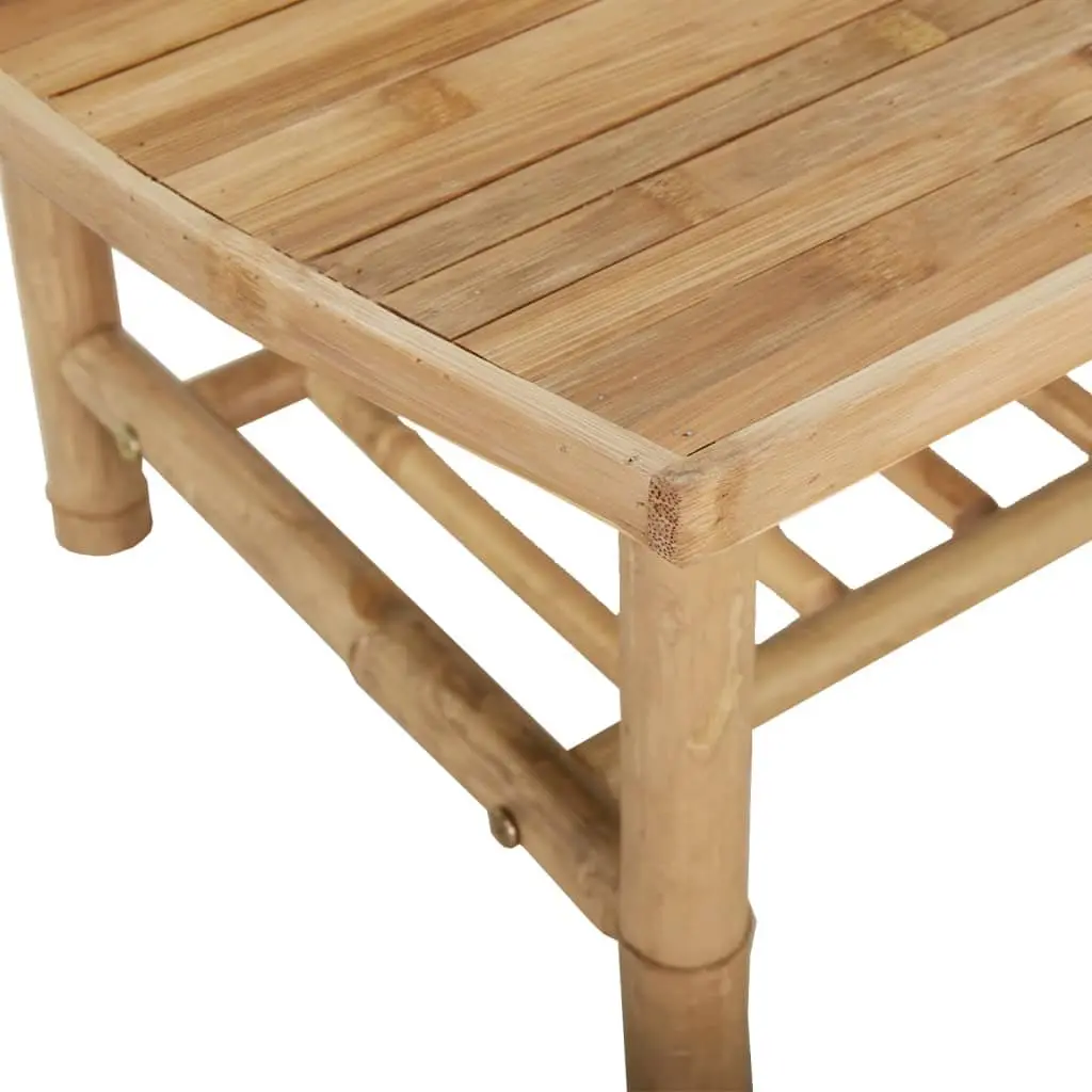 Garden Lounge Set 3 Piece Outdoor Furniture Bamboo with Cushions Backrest
