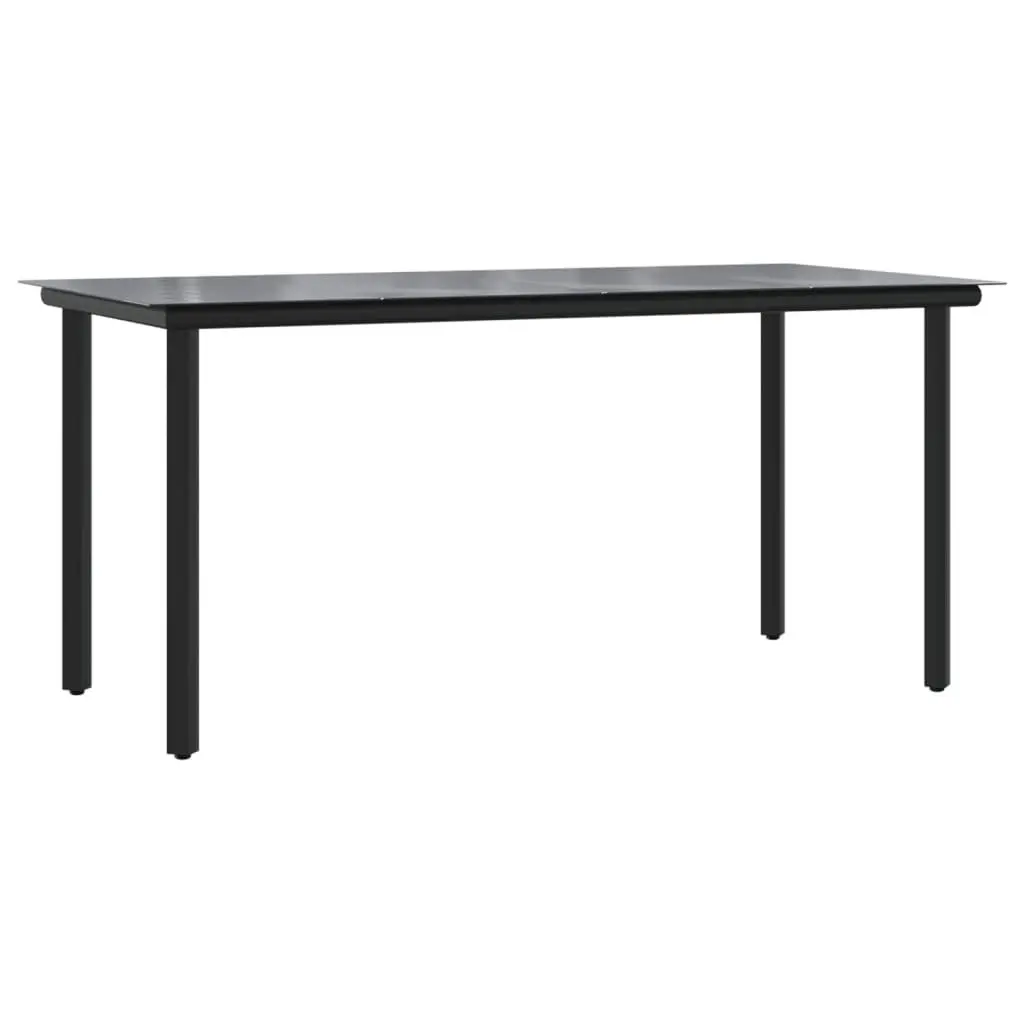 5 Piece Garden Dining Set Outdoor Patio Furniture Table Chairs Black