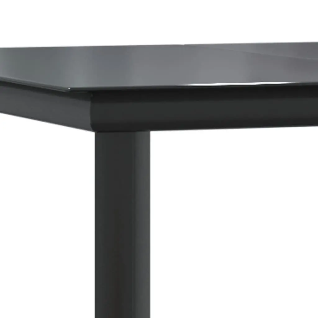 5 Piece Garden Dining Set Outdoor Patio Furniture Table Chairs Black
