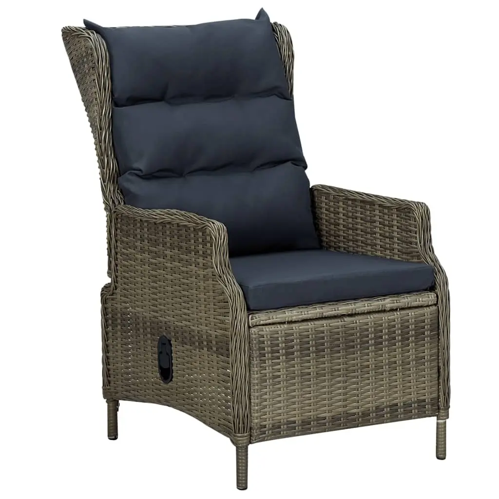 5 Piece Garden Dining Set Outdoor Patio Furniture Brown Poly Rattan with