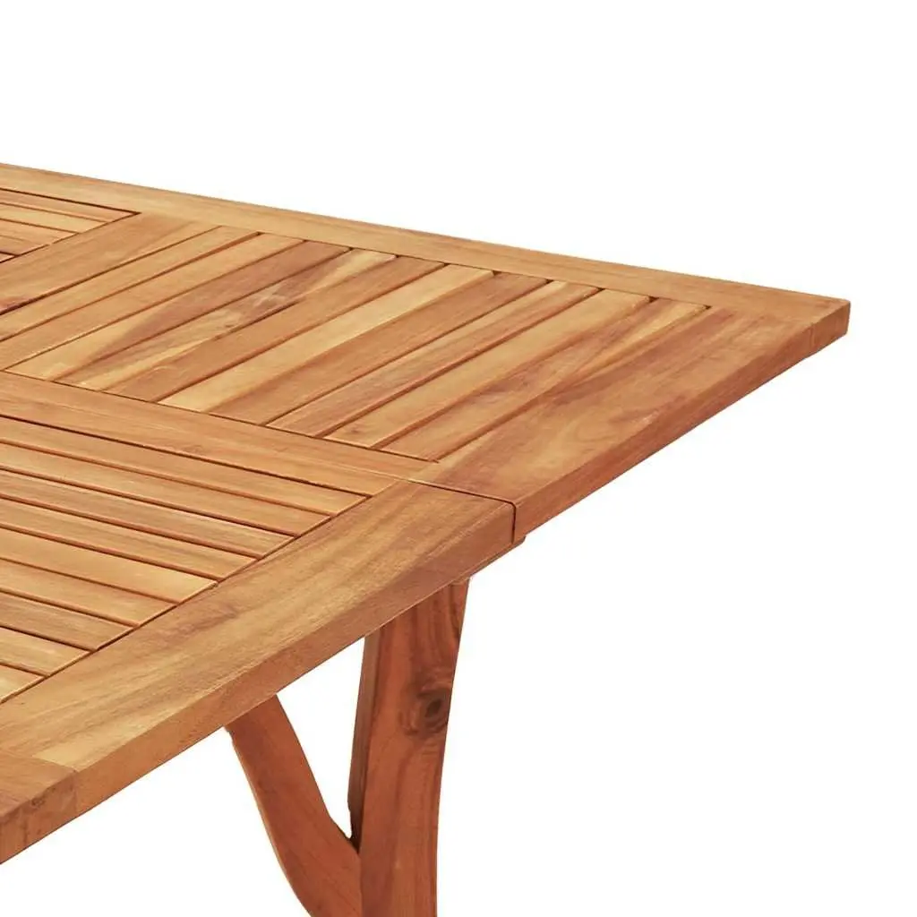5 Piece Garden Dining Set Solid Acacia Wood Brown Outdoor Furniture