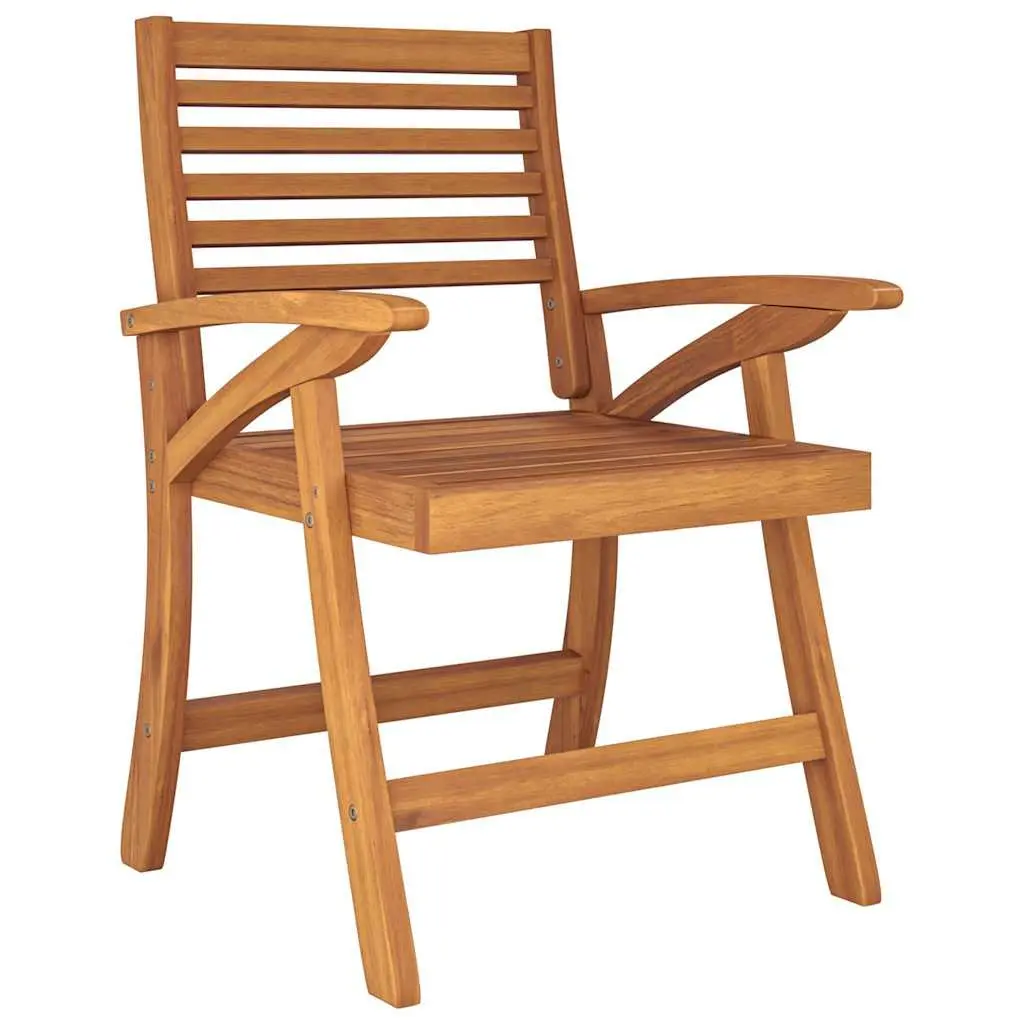 5 Piece Garden Dining Set Solid Acacia Wood Outdoor Patio Furniture Brown