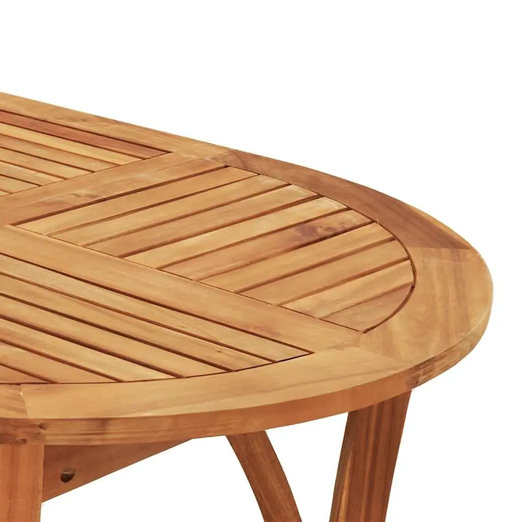 5 Piece Garden Dining Set Solid Acacia Wood Outdoor Patio Furniture Brown
