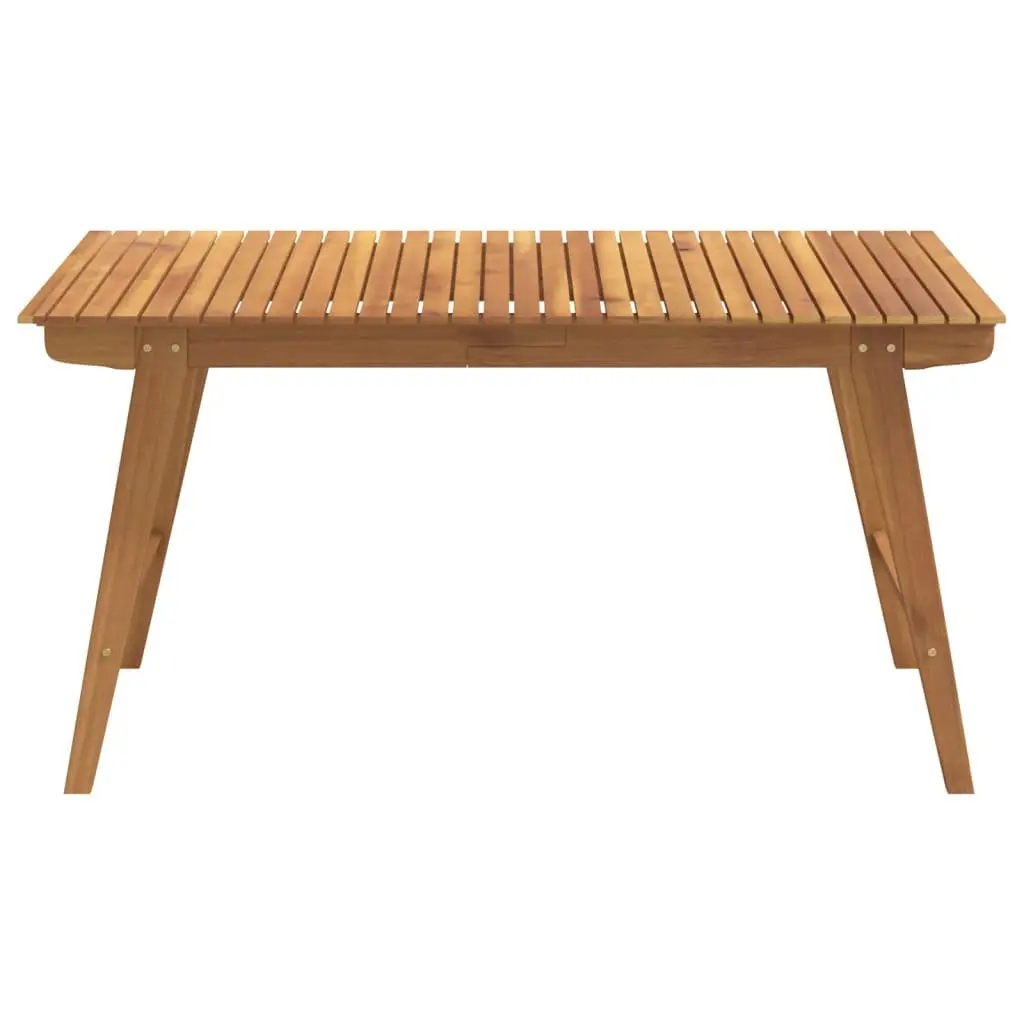 Garden Dining Set 7 Piece Outdoor Furniture Solid Acacia Wood Brown
